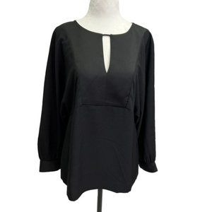 J Crew Keyhole V  Neck Tunic Top in Satin Crepe Size S